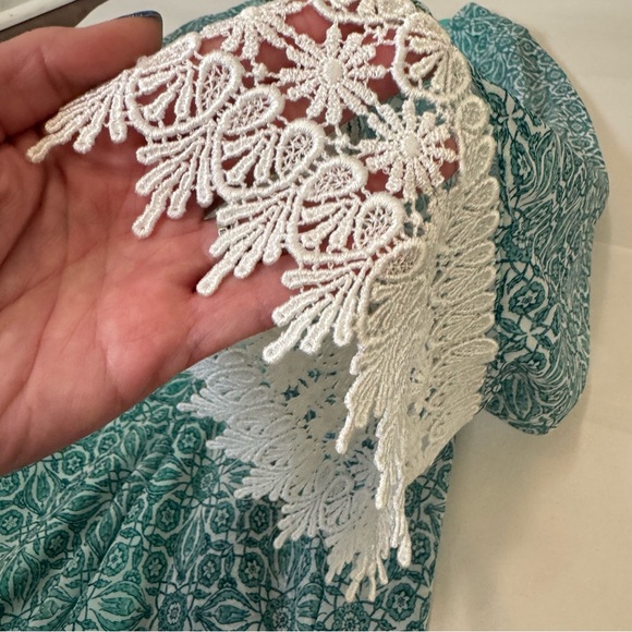 Show Me Your Mumu Portabella Tunic Mini Dress Boho Chiffon Lace Little Lady Lolo - Picture 2 of 11